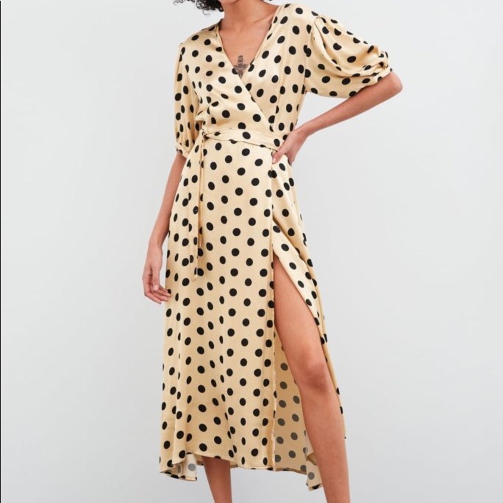 Zara Polka Dot Wrap Dress (Small)